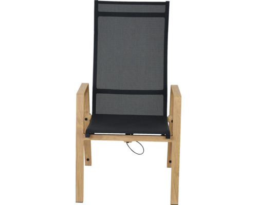 Fauteuil de jardin avec accoudoirs et dossier haut