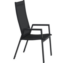 Gartenstuhl mit Armlehnen und hoher Rückenlehne