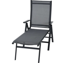 Bain de soleil de jardin en aluminium et tissu textile