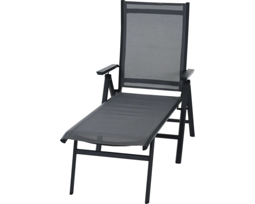 Bain de soleil de jardin en aluminium et tissu textile