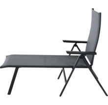 Chaise longue de jardin avec accoudoirs