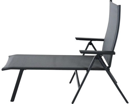Chaise longue de jardin avec accoudoirs