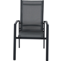 Chaise de jardin avec accoudoirs et tissu grillagé