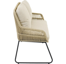 Fauteuil de jardin avec revêtement en corde et coussins