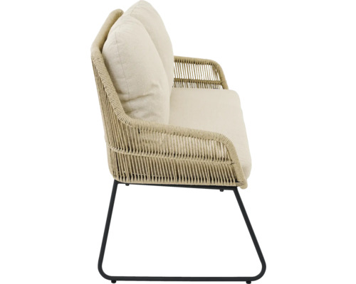 Fauteuil de jardin avec revêtement en corde et coussins