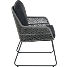 Fauteuil de jardin avec coussin et aspect rotin