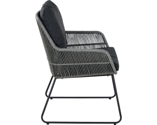 Fauteuil de jardin avec coussin et aspect rotin