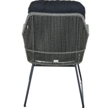 Chaise de jardin avec revêtement en corde et pieds en métal
