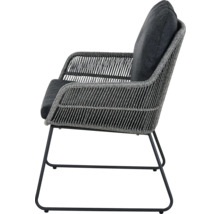 Fauteuil tressé avec coussin pour l'extérieur