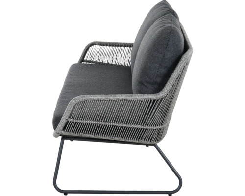 Canapé de jardin en rotin avec coussins