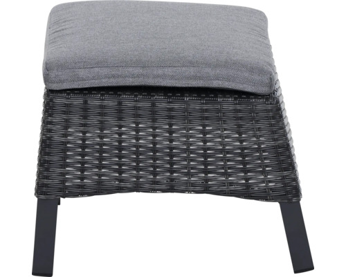 Gartenhocker mit Rattanoptik und Polster