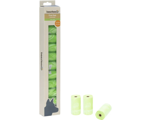 Beutel für Hundeabfall im Spender mit Limettenduft