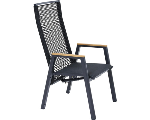 Fauteuil de jardin avec accoudoirs et cordage