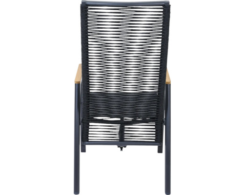 Chaise de jardin avec accoudoirs et revêtement en corde