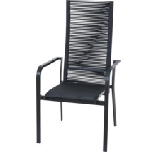 Fauteuil de jardin avec accoudoirs et dossier haut