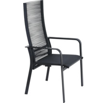 Chaise de jardin avec accoudoirs et dossier haut
