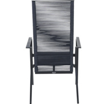 Fauteuil de jardin avec accoudoirs et revêtement en corde
