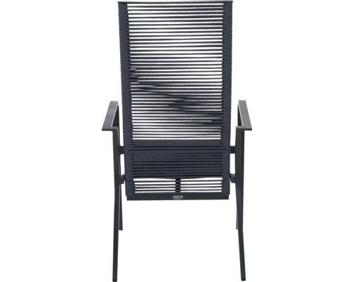 Fauteuil de jardin avec accoudoirs et revêtement en corde