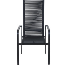 Fauteuil de jardin avec accoudoirs et dossier haut