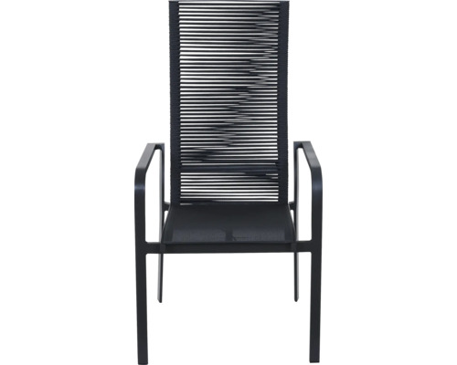 Fauteuil de jardin avec accoudoirs et dossier haut