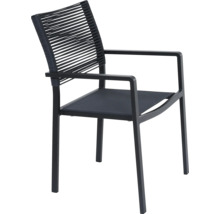 Chaise de jardin avec accoudoirs et cordage