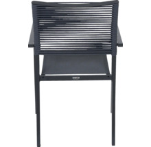 Chaise de jardin avec cordage et assise en textile