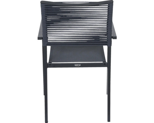 Chaise de jardin avec cordage et assise en textile