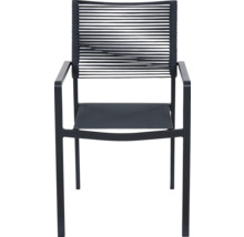 Fauteuil de jardin avec structure en aluminium et cordage