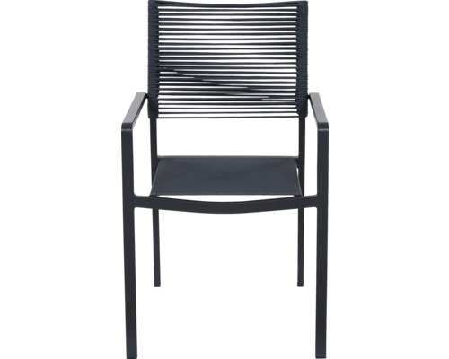 Fauteuil de jardin avec structure en aluminium et cordage