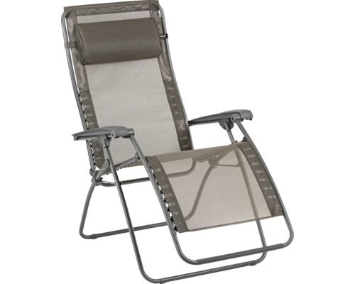 Verstellbarer Relaxsessel mit Kopfkissen für den Garten