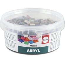 Rayher Mosaïques en acrylique dans un seau en plastique transparent