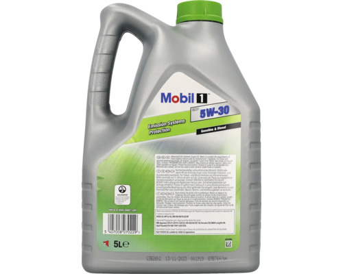 Mobil 1 ESP 5W-30 Motoröl in 5 Liter Kanister für Benzin- und Dieselmotoren