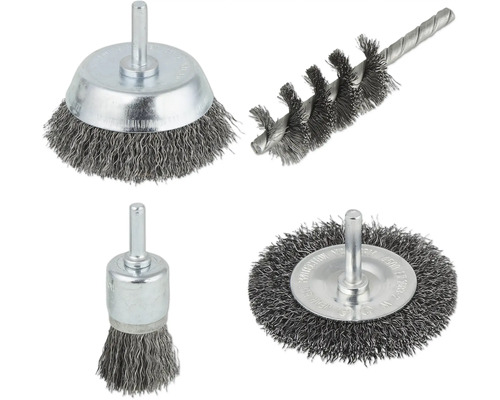 Ensemble de brosses métalliques avec différentes formes de brosse