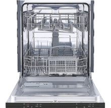 Offener Geschirrspüler mit Geschirrkörben