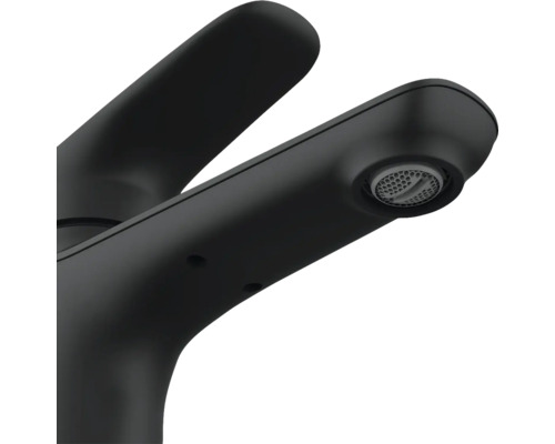 Schwarzer Wasserhahn mit Einhebelmischer