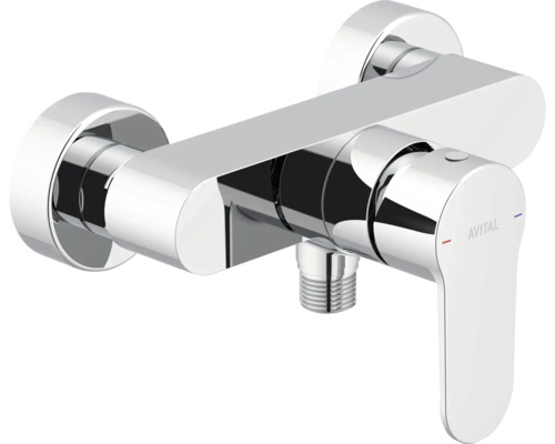Mitigeur de douche apparent en métal avec mitigeur monocommande