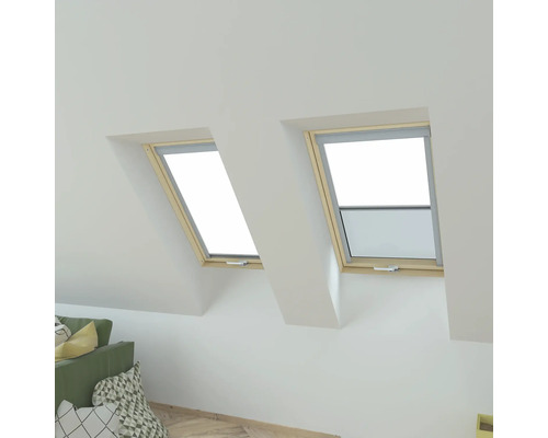Deux fenêtres de toit dans une pièce lumineuse