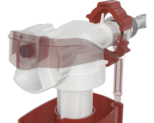 WC-Füllventil mit roter Halterung