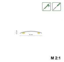 Profilleiste mit Abmessungen 4,5 mm Höhe und 40 mm Breite