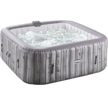Jacuzzi gonflable aspect bois avec panneau de commande