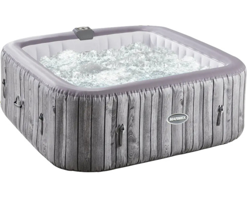 Jacuzzi gonflable aspect bois avec panneau de commande