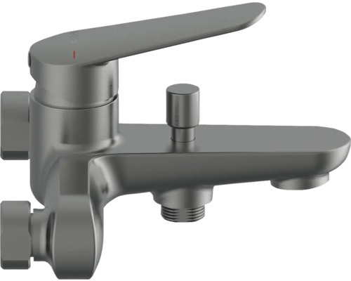 Robinet de baignoire apparent en métal avec bec