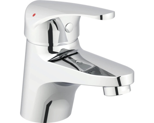 form&style Waschtischarmatur Niederdruckarmatur WAKE mit Push-Open Ablaufventil chrom Waschtischarmatur aus Metall, Einhebelmischer