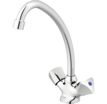 Robinet d''eau en métal à double poignée