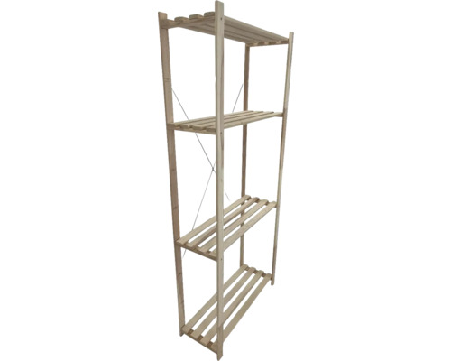 Holzregal mit vier Ebenen für den Innenbereich