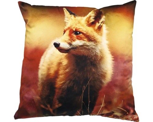 Dekokissen Fuchs orange rot 45x45 cm Dekokissen mat Fuchsmotiv