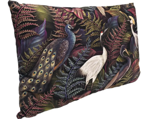 Dekokissen mit Pfauen und Kranichen Muster