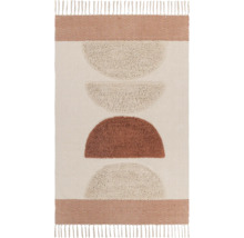 Tapis à motif géométrique et franges