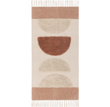 Tapis à franges avec motif géométrique