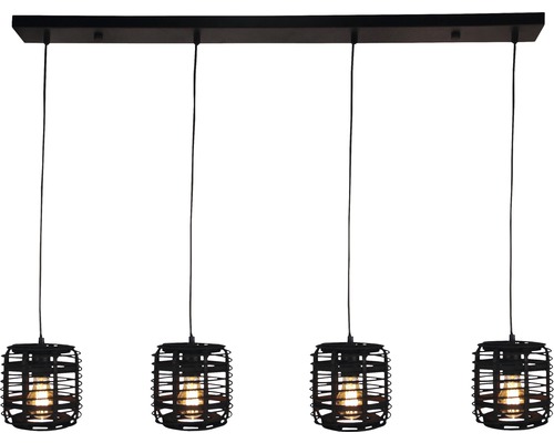 Suspension 4 ampoules hxLxl 120x106x16 cm noir